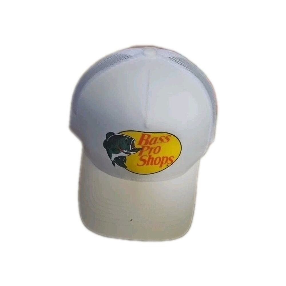 Bass Pro Shops Hat Cap Men's OSFA White Mesh